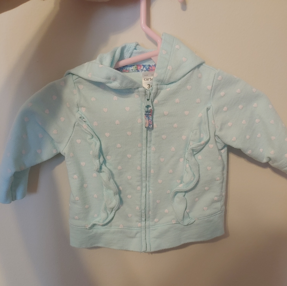 Blue polka dot carter's hoodie